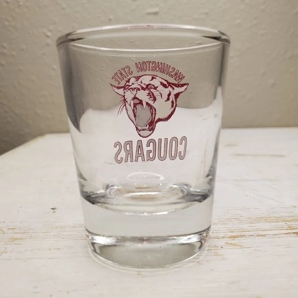 Washington State University WSU Cougars Shot Glass College Souvenir Collectible